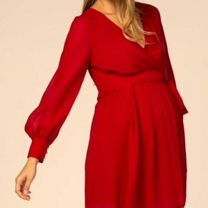 NWOT PinkBlush Maroon/Burgundy Chiffon Long Sleeve Maxi Dress - Reg or Maternity